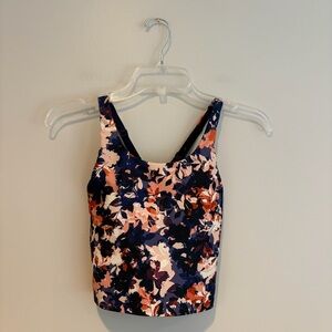 Old Navy Active Powersoft Go-Dry Floral Cropped Sports Tank